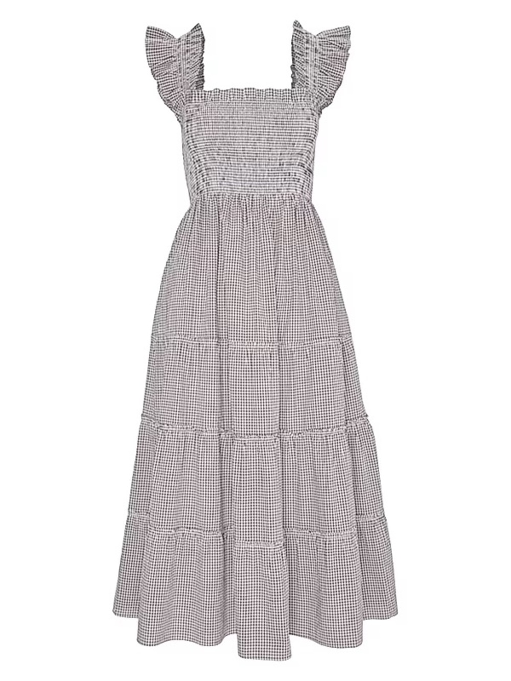 Hill House Ellie Maxi Nap Dress in Chocolate Gingham - M